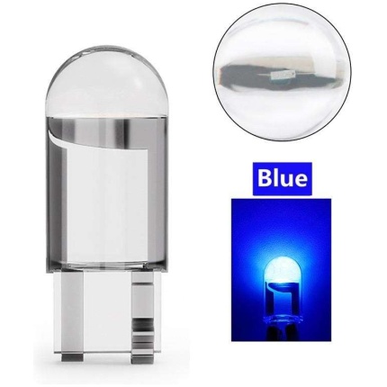 Steeklamp T10 LED - Blauw (2st.)